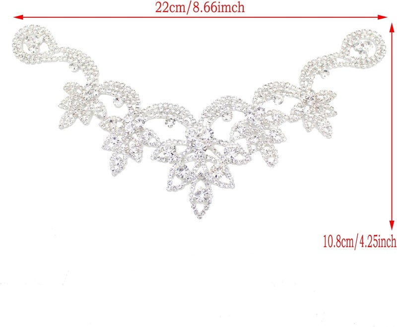 PEARLY JUN Rhinestone Applique Crystal Applique for Hand Sewing Craft Projects DIY Wedding Clothes Shoes Hats Bags (YL013-gold) - Image 2